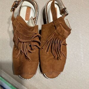 Top shop Brown Fringe Sandals